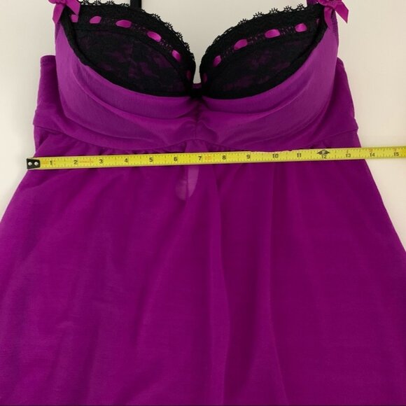 SOLD 𝅺La Senza Purple Push up Babydoll Bustier size M - Picture 4 of 6